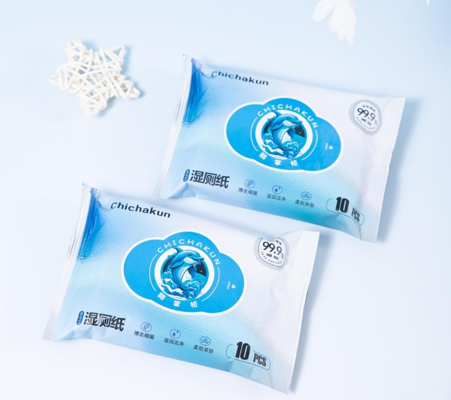 Toallitas húmedas de tejido flanable compostable para el baño húmedo
