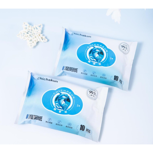 Toallitas húmedas de tejido flanable compostable para el baño húmedo