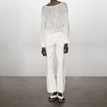 Women's 100% linen knitted sweater