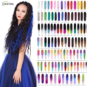 Japanese Kaneka fiber EZ braid different colors pre stretched braiding hair wholesale cheap synthetic layered end crochet braid