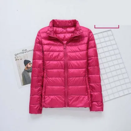 2025 Women's Lightweight Goose Down Jacket: Hooded Coat for Winter