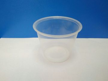 أكواب صلصة PP سعة 4 أونصة مع غطاء مسطح