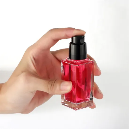 Best Brand Clear Square Glass Foundation Bottle