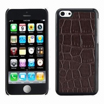 Beautiful and Fashionable PU Leather Wrapped on PC Case for iPhone