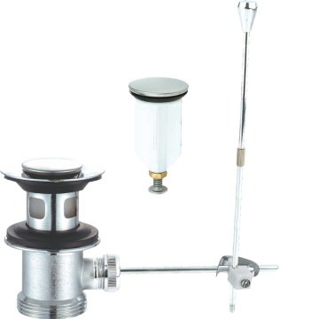 Brass Basin Pop Up Waste with Rod 11/4 Inch Overflow