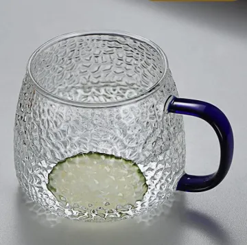 colored handle drinking glass drinking tea cup