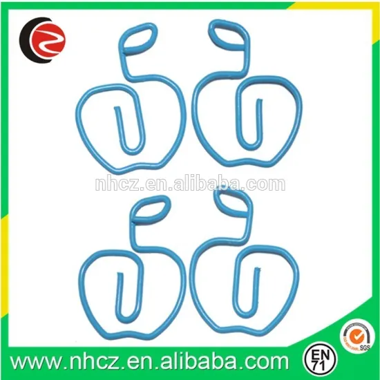 Different Shaped Paper Clips apple shape