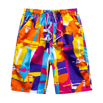 Ny design Färgglada herrstrandshorts