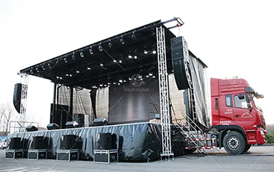 13m mobile stage trailer with JBL sound system