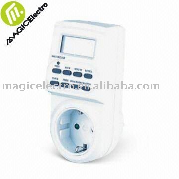220 to 240V Digital Timer with 7 Days Programming, CE- and GS-approved