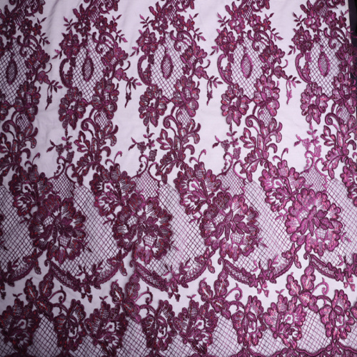 European Style Scallop Cord Embroidery With Sequin