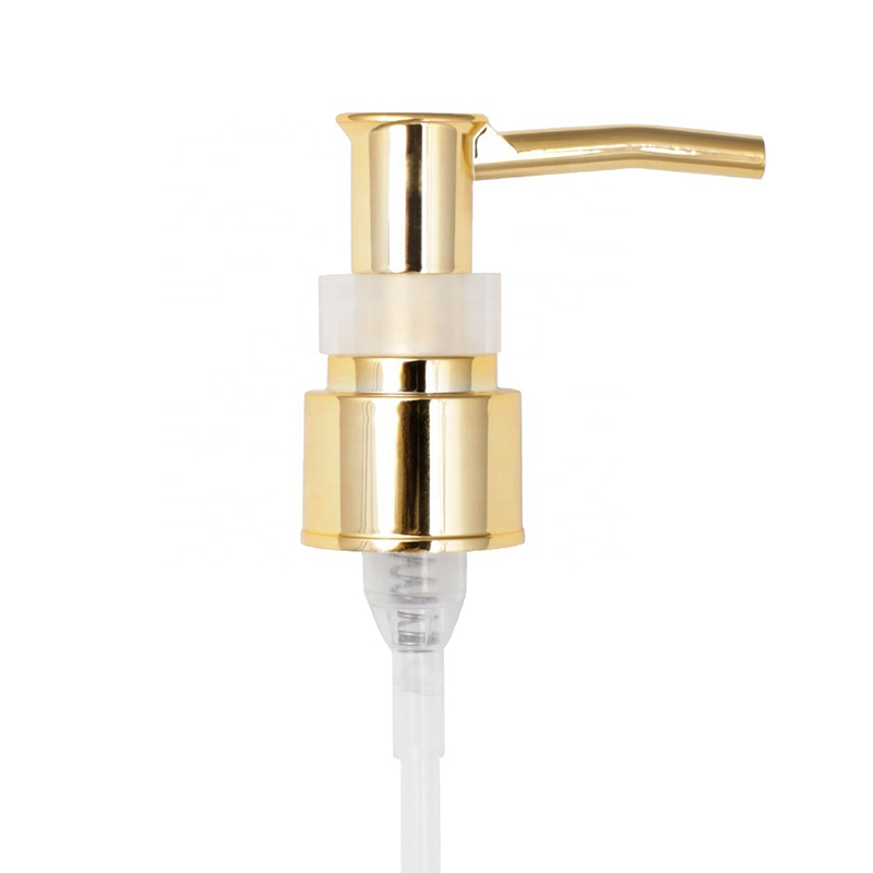 28 mm de 24 mm Color de oro UV Paquete cosmético de plástico PP Tornillo de champú Soap Lotion Dispenser Bomba