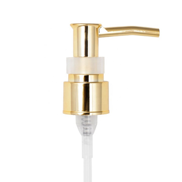 28mm 24mm UV coated gold color cosmetic package plastic pp screw shampoo soap lotion dispenser pump