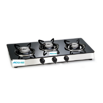 3 queimadores a gás GLP Cooktop