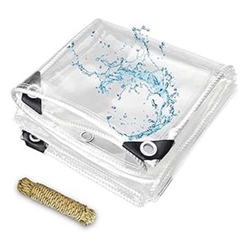 Clear Waterproof Heavy Duty PVC Tarpaulin - Transparent Vinyl Cover