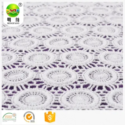 Chemical lace embroidery milk silk fabric