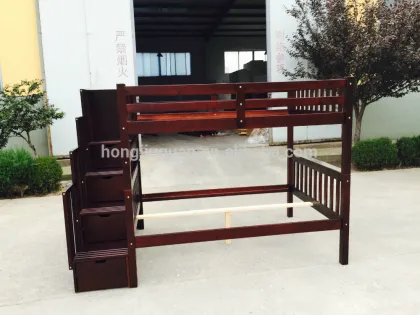 strong pine wood bunk bed
