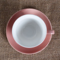 Red magnesia 3oz cup and saucer