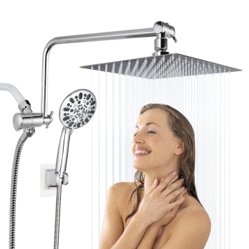 Bathroom Adjustable 3-Way Rainfall Mode Dual Shower Head Combo