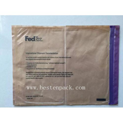 Purples Zipper Packing List Envelope