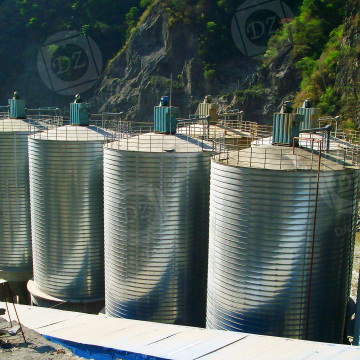 Cement storage floor-to-ceiling steel plate silo