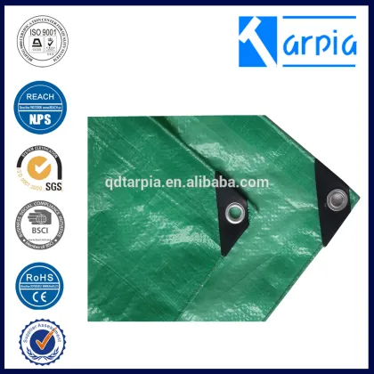 green waterproof poly tarp fabric wholesales tarpaulin factory price