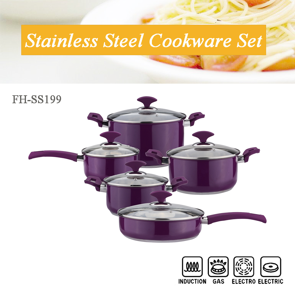 purple induction cookware