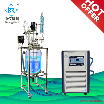 Chemical stirred jacketed bioreactor sight glass reactor