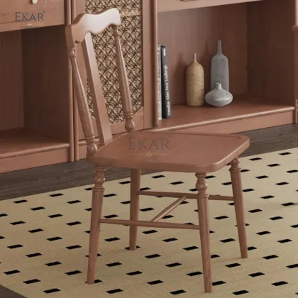 Cherry Wood Office Furniture Set: Desk and Chair with Bookcase