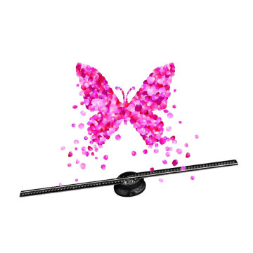 Naked Eye LED Fan โฆษณาในร่มแสดงผลโฮโลแกรม 3 มิติ