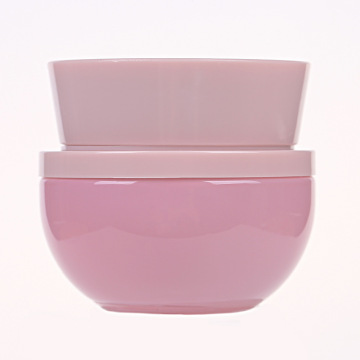 Pink glass glass cosmetic bottle and jar