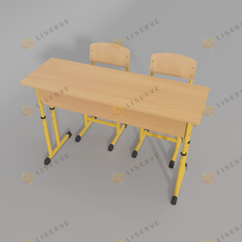 İki Kişilik Ayarlanabilir Çalışma Masası Takımı