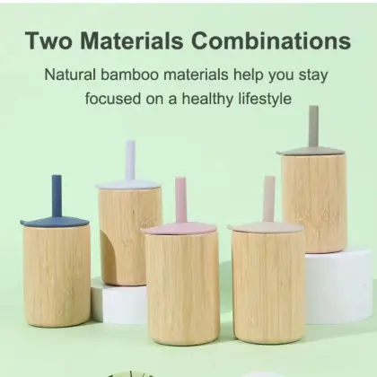 Eco - friendly Natural Bamboo Straw Cup
