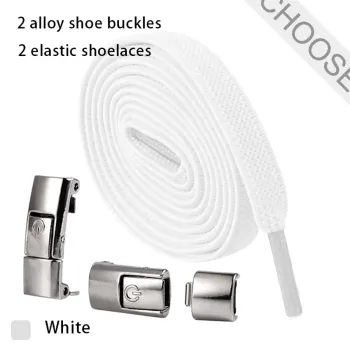 Unisex No-Tie Elastic Shoelaces with Buckle for Easy Access