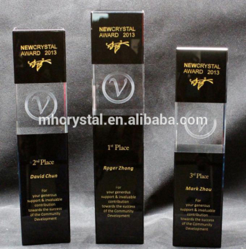 Black Crystal Block Trophy awards Gift MH-J0870