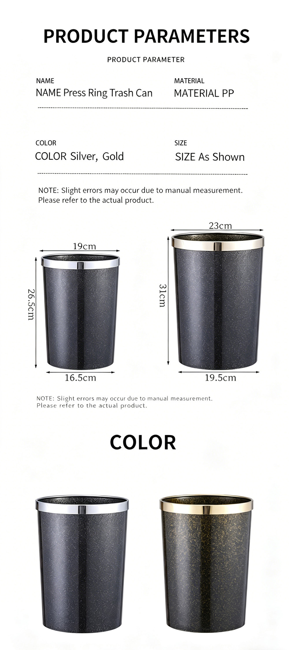Trash Can with Ring Lid 10