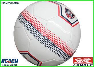 White Stitched Official Size PVC Soccer Ball Size 5 With So