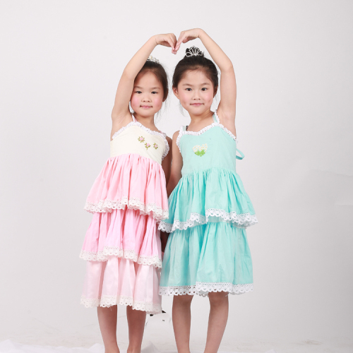 Yeni Tasarım Çocuk Kız Çiçek Giyim Elbiseleri Butik