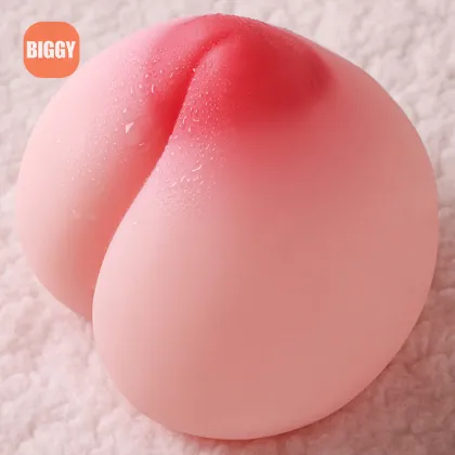 Peach shaped breast masturbator