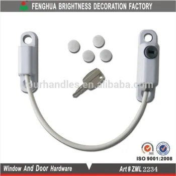 White Cable Window Restrictor. Child Safety Lock. Short Body White UK