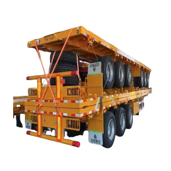 3 Axle 40-foot Flatbed Semi-Trailer for Truck Trailers and Containers