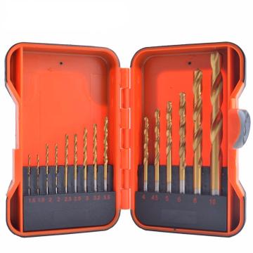 15pcs 1.5-10 มม. 118 องศาเหล็กความเร็วสูง (HSS) บิตสว่านแบบบิดดีบุกชุดพร้อมเคสจัดเก็บข้อมูล