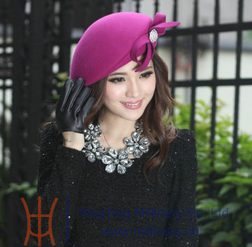 2014 Fashionable 100% Australia Woman Wool Felt Hat for women