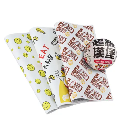 Custom Printed Burger Sandwich Parchment Wrapping Paper - Anti-Oil