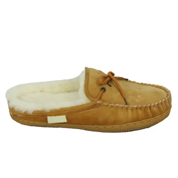 hot sells product women's sheepskin moccasin fur slippers