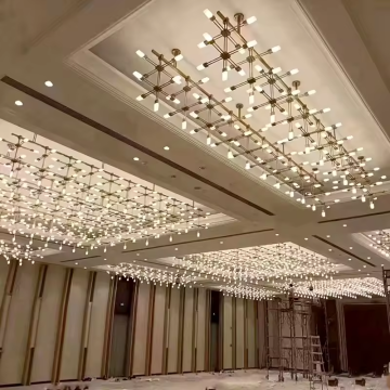 Creative Iron Lighting: Non-Standard LED Chandeliers for Banquet Halls & Restaurants