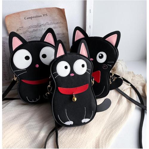 Toppa ricamata per borse in pelle Cartoon Mini Cat Cat