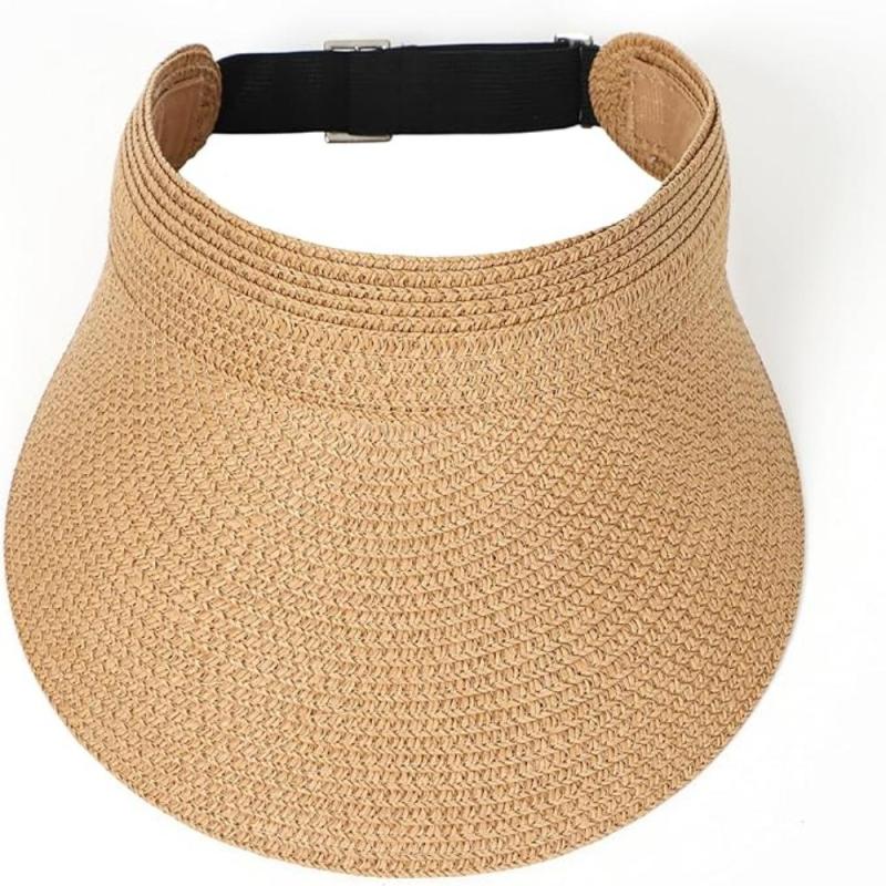Womens Beach Straw Sun Visor Hat