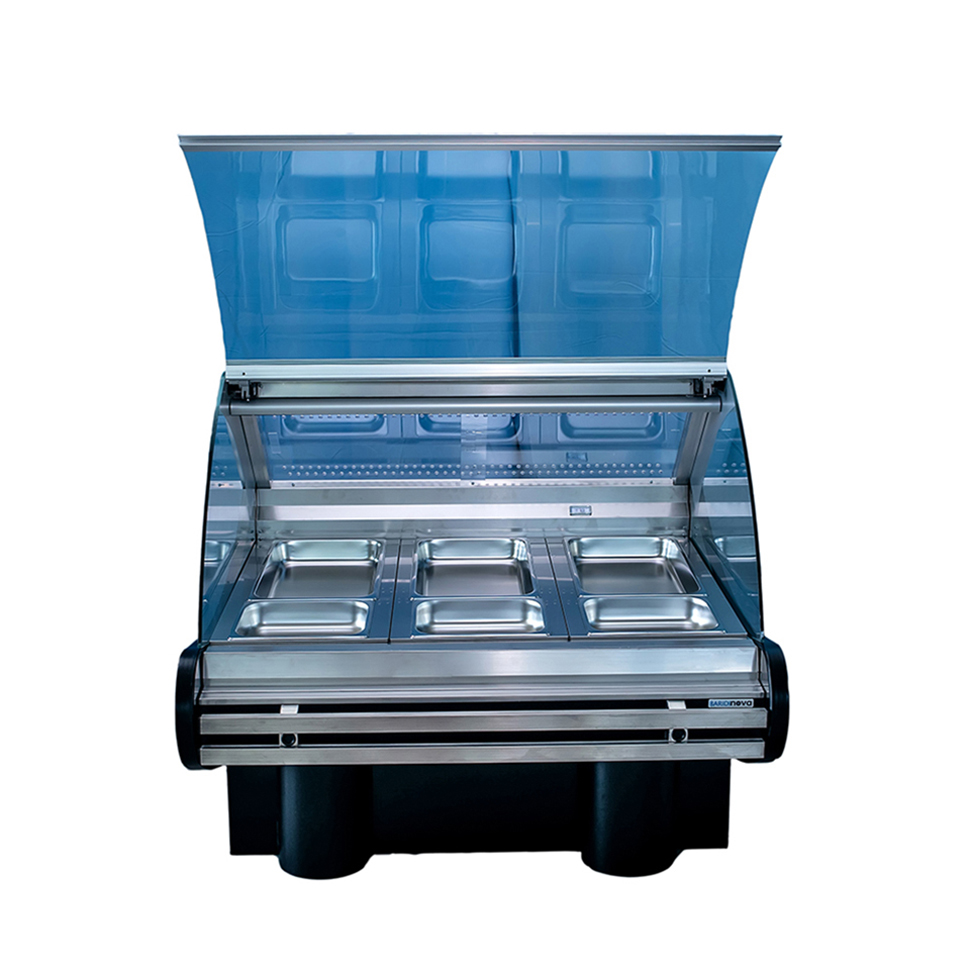 Curved Shape Glass Meat Cabinet