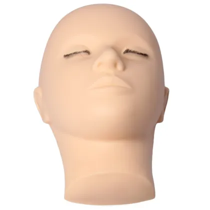 Eyelash extension training mannequin head for eyelash training flat training head